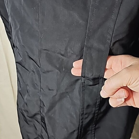 Calvin Klein Black Raincoat with Removable Hood size M/L - Picture 8 of 14